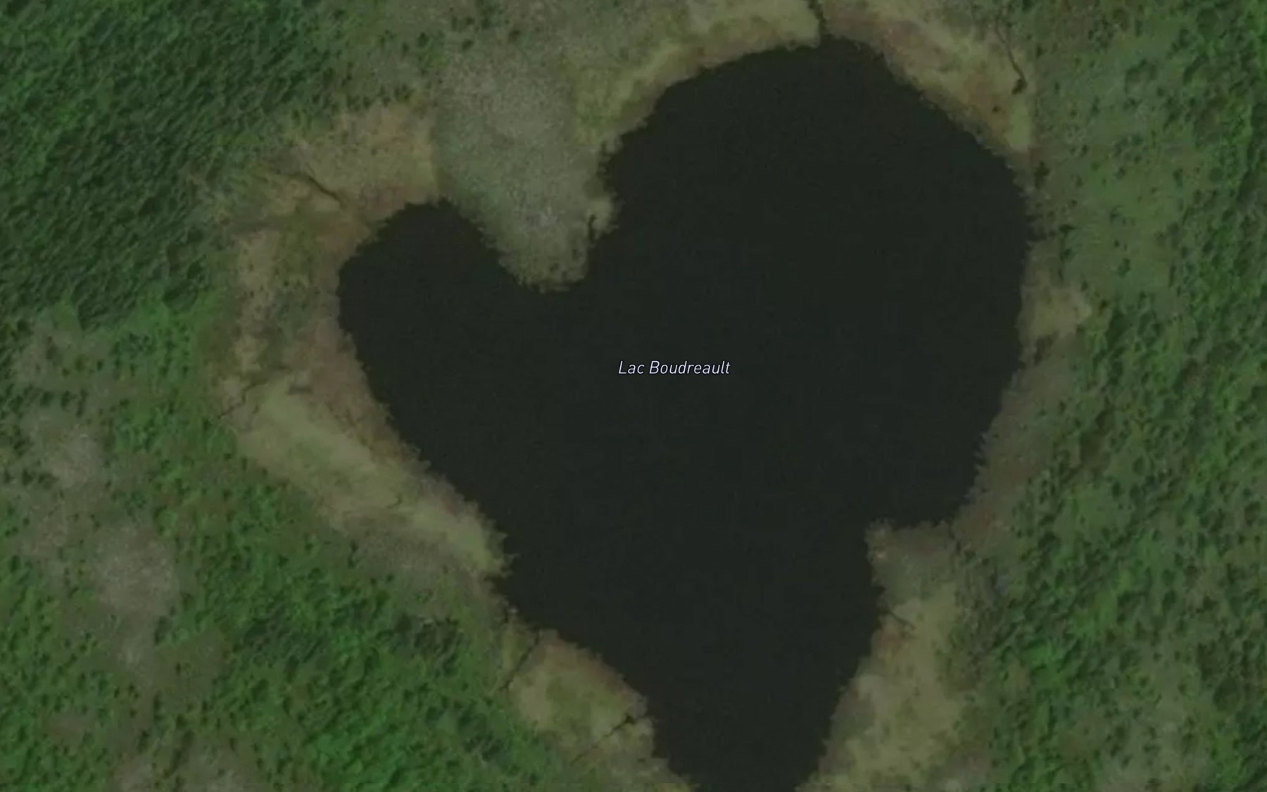 Satellite map of the Lac Boudreault