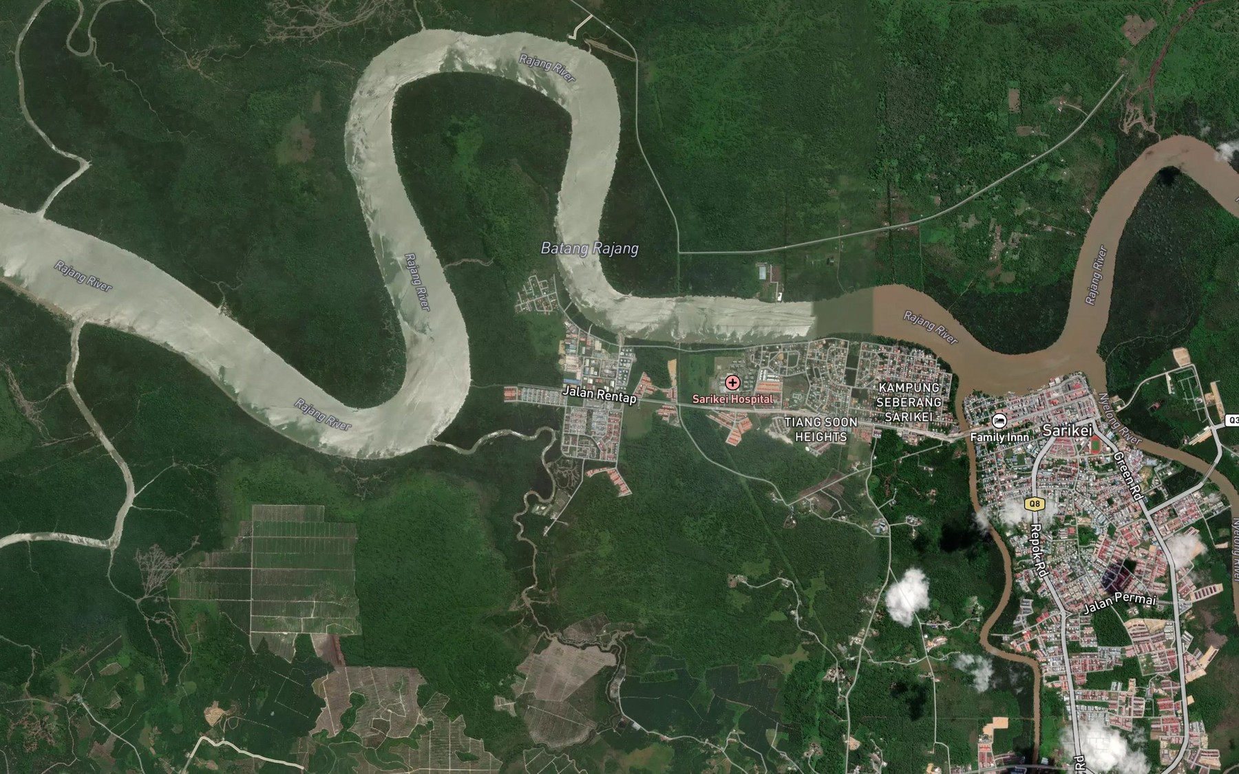 Satellite map of the Telok Susor