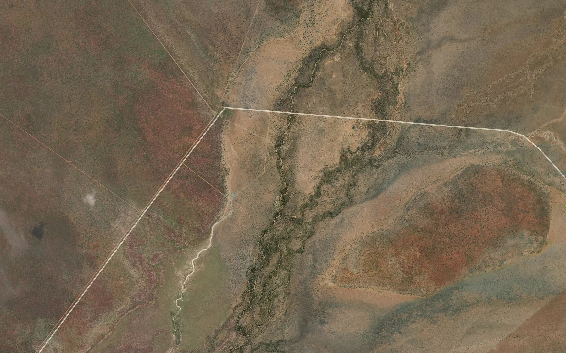 Satellite map of the Stumpy Creek