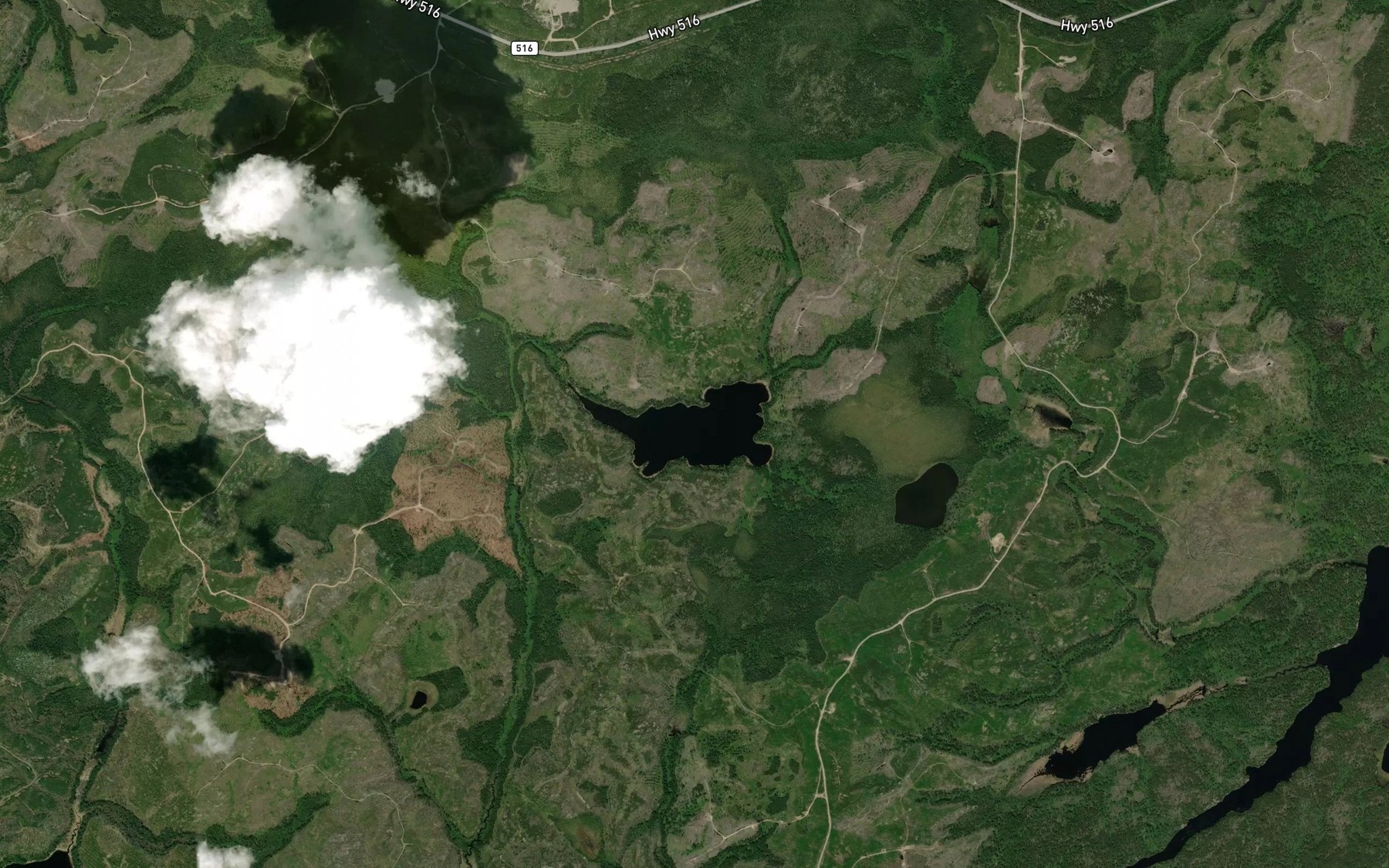 Satellite map of the Watin Lake