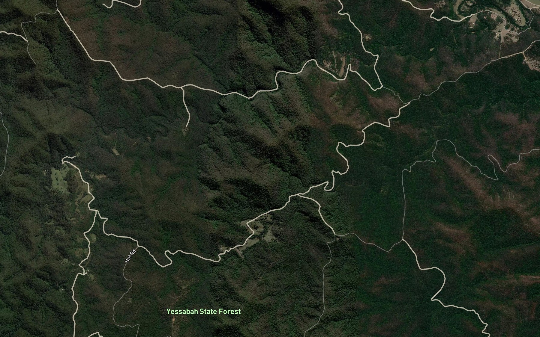 Satellite map of the Sapling Creek