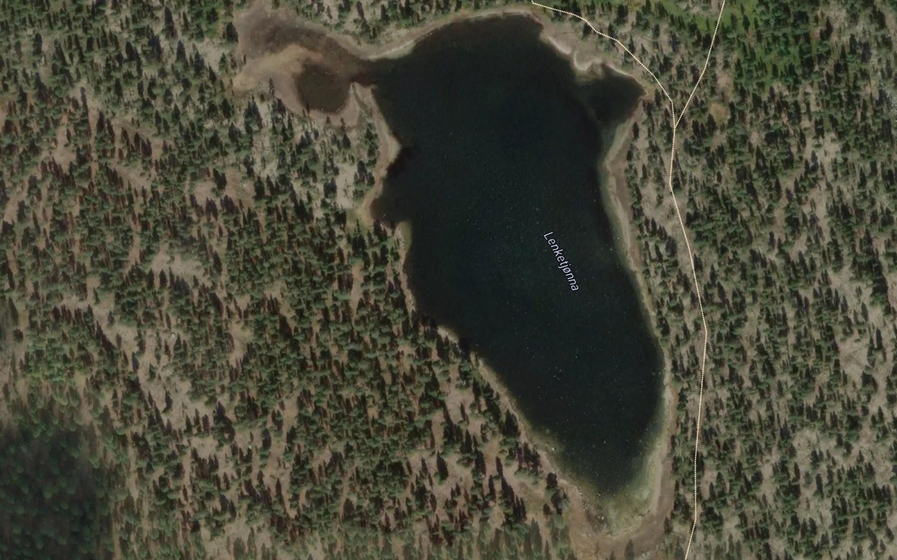 Satellite map of the Lenketjorna
