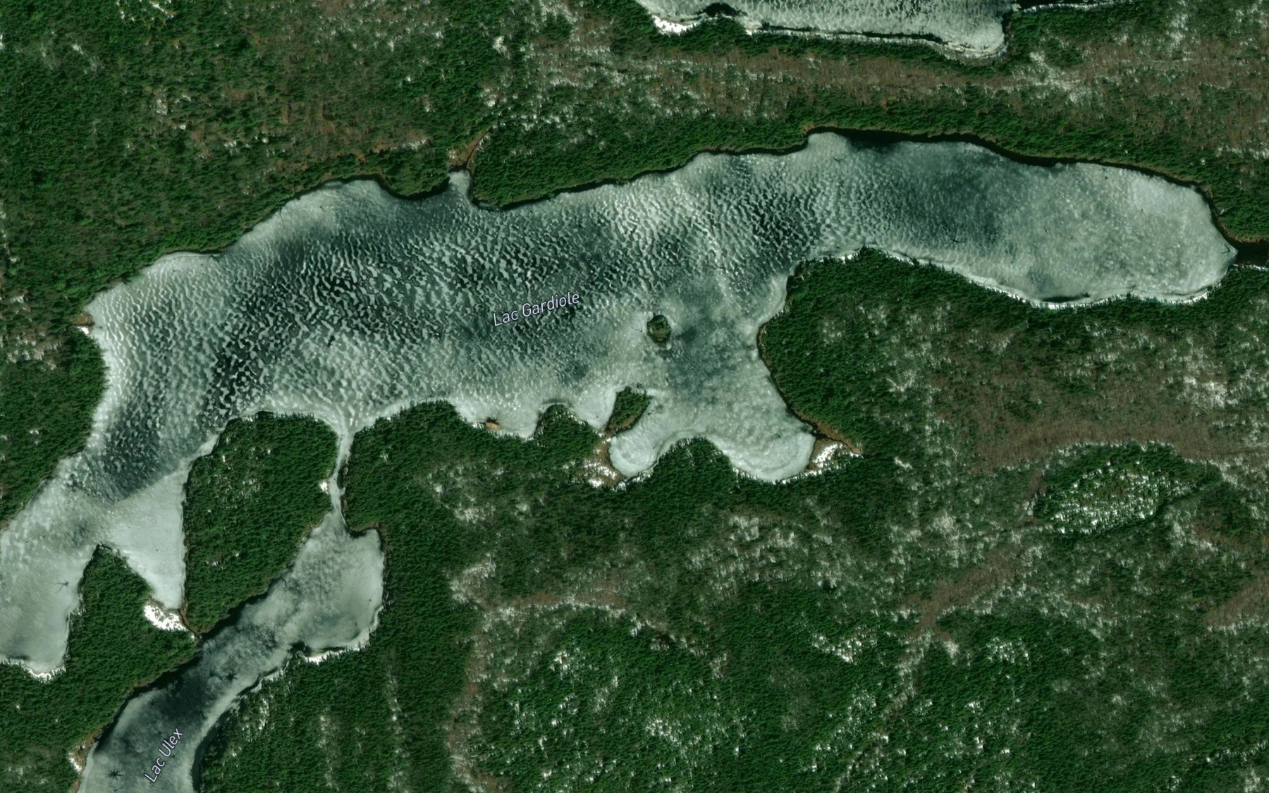 Satellite map of the Lac Gardiole