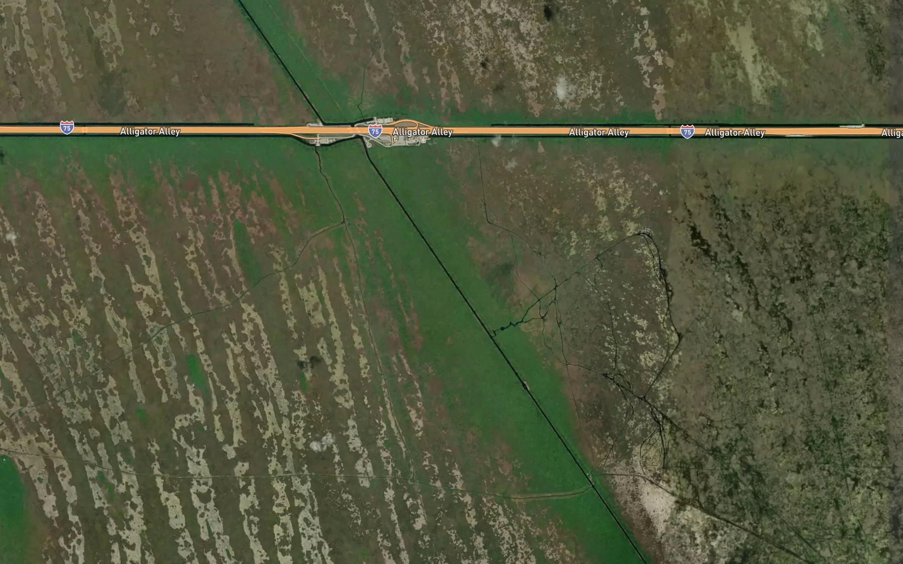 Satellite map of the Miami Canal