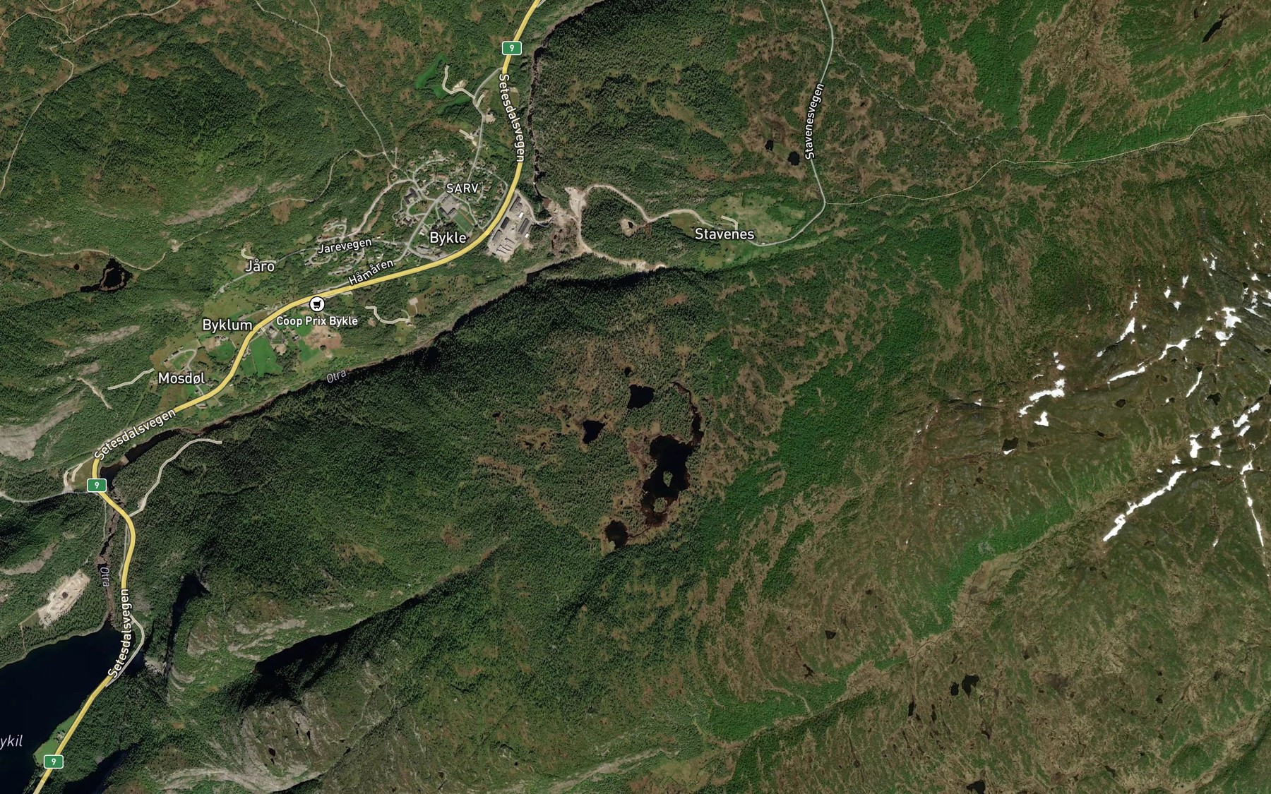 Satellite map of the Heimre Rundtjonn