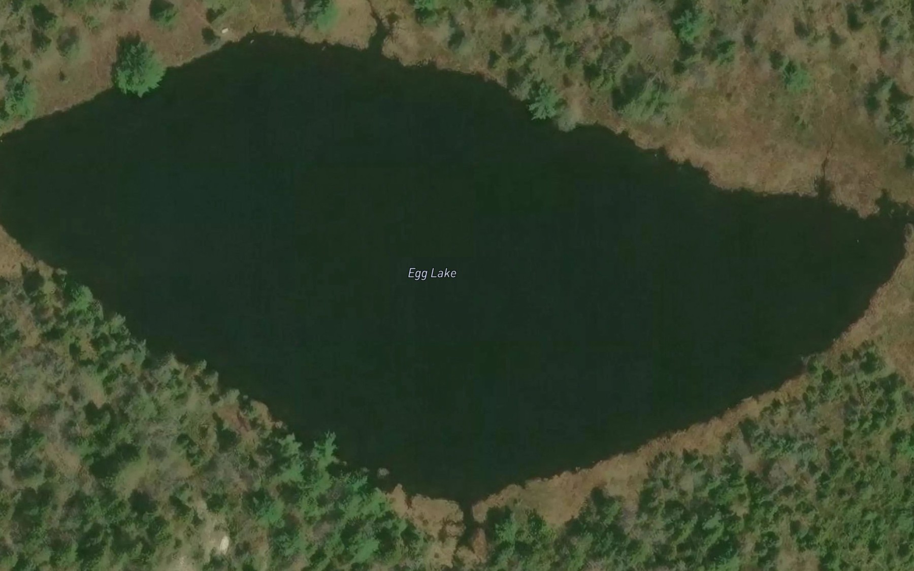 Satellite map of the Egg Lake