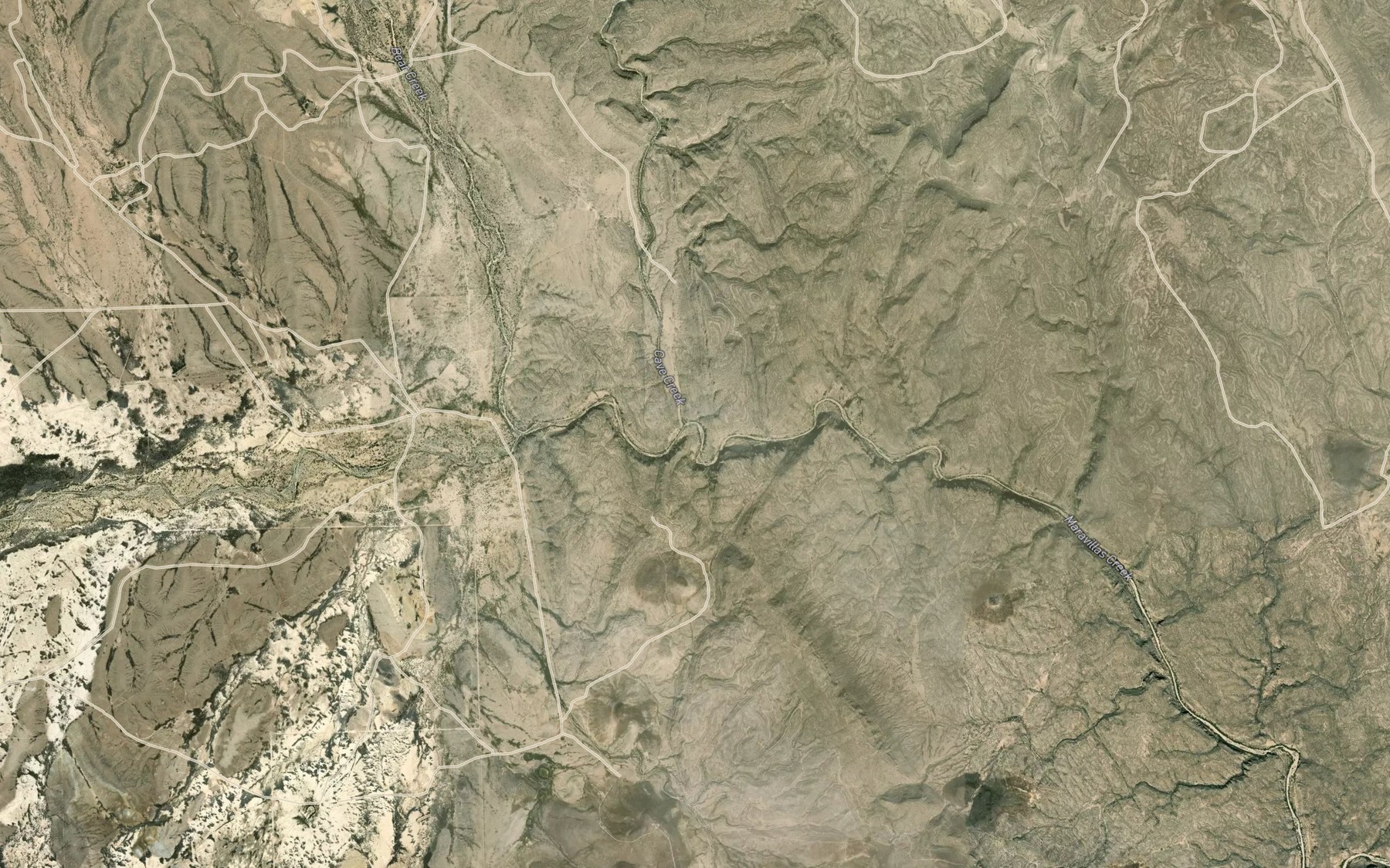 Satellite map of the Cave Creek
