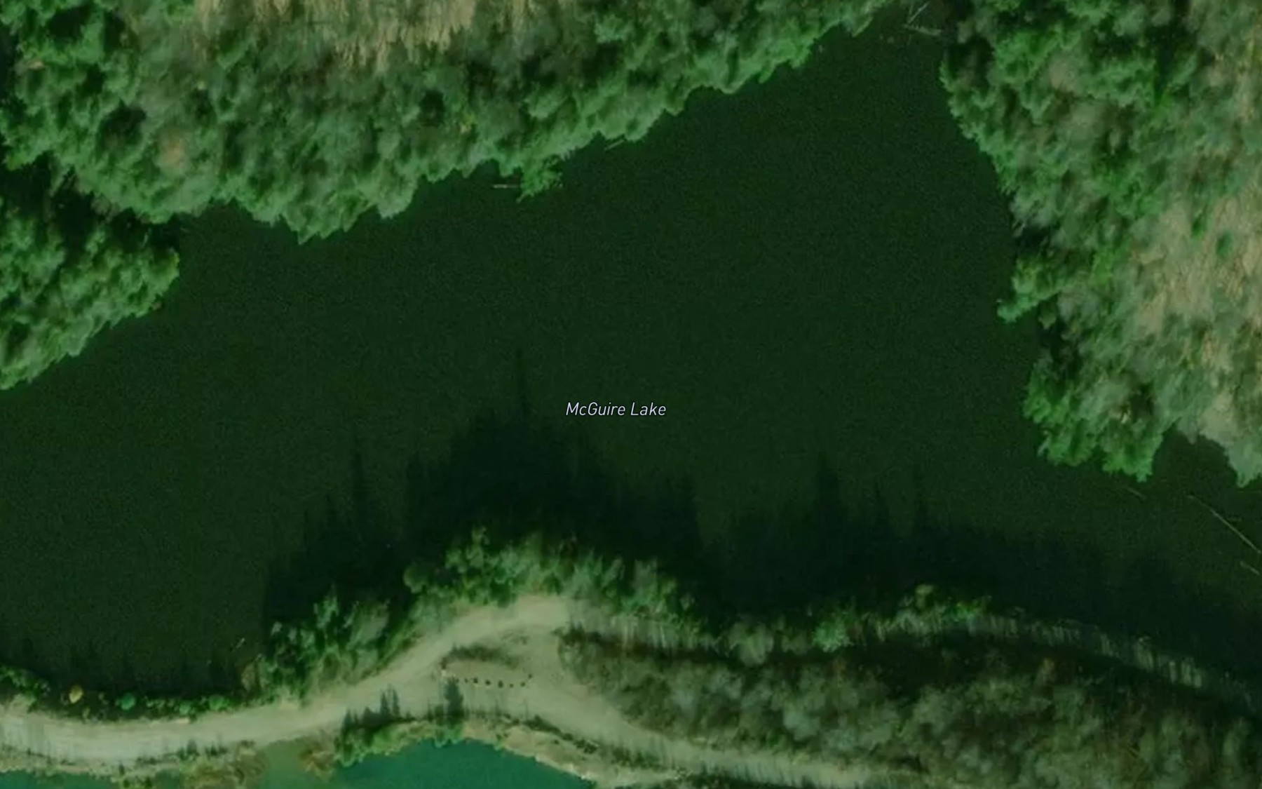 Satellite map of the McGuire Lake