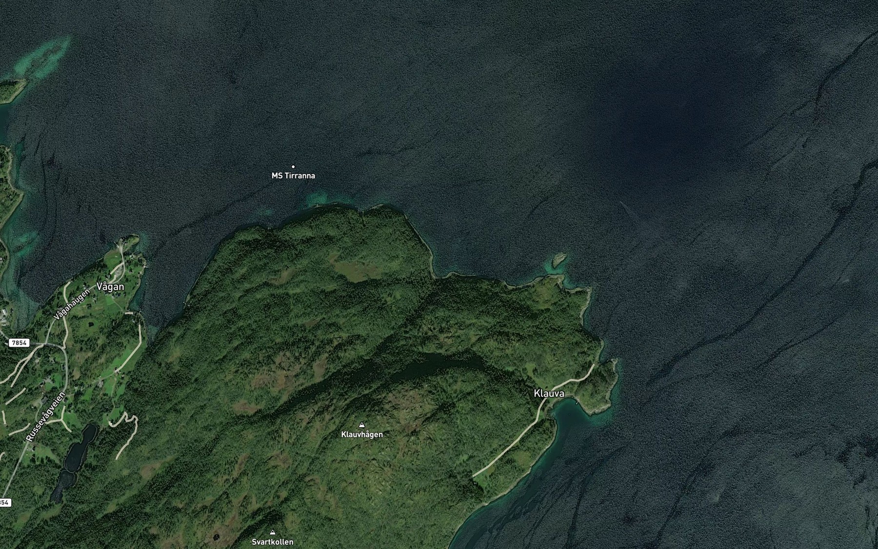 Satellite map of the Storvika