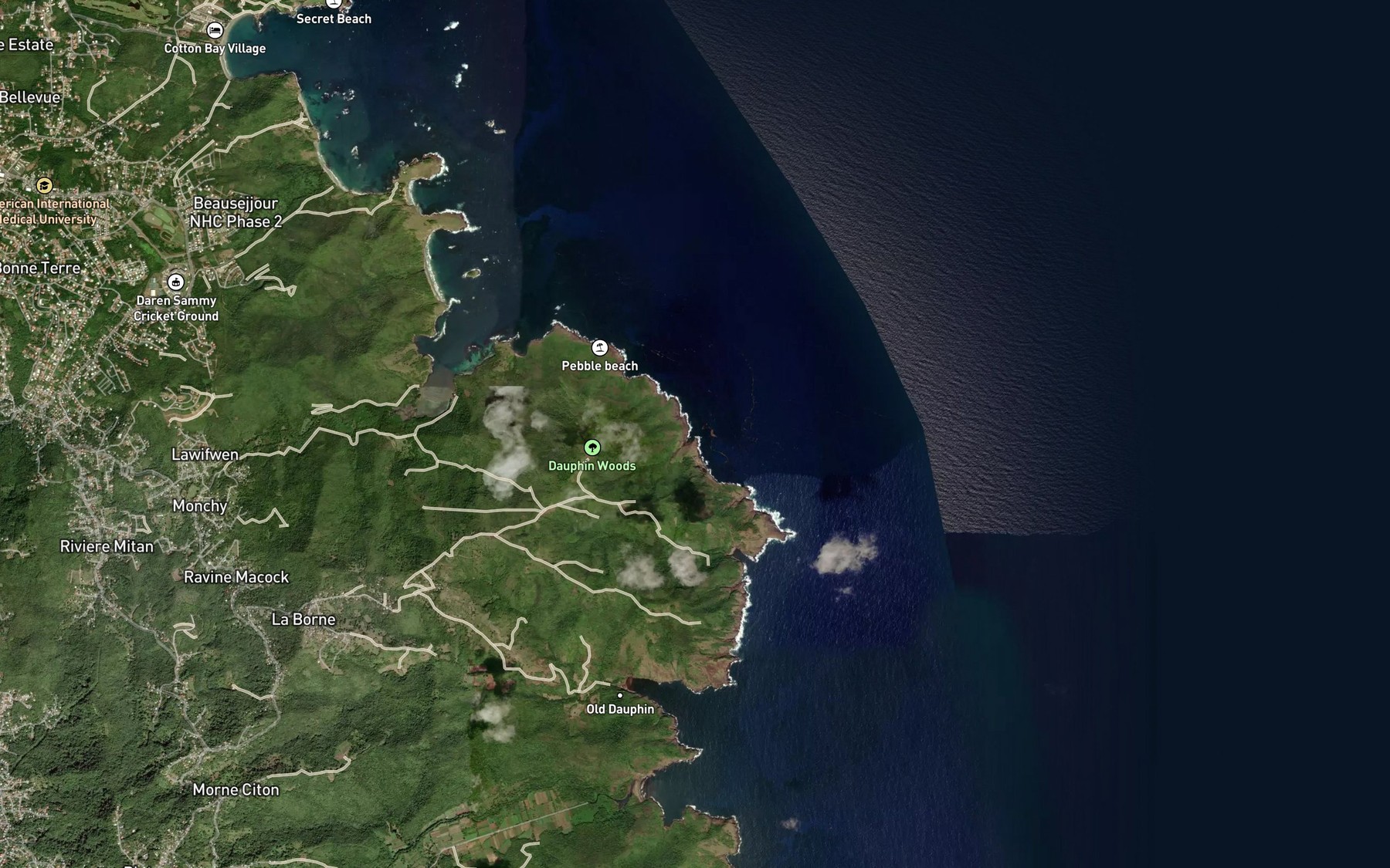 Satellite map of the Trou Grauval