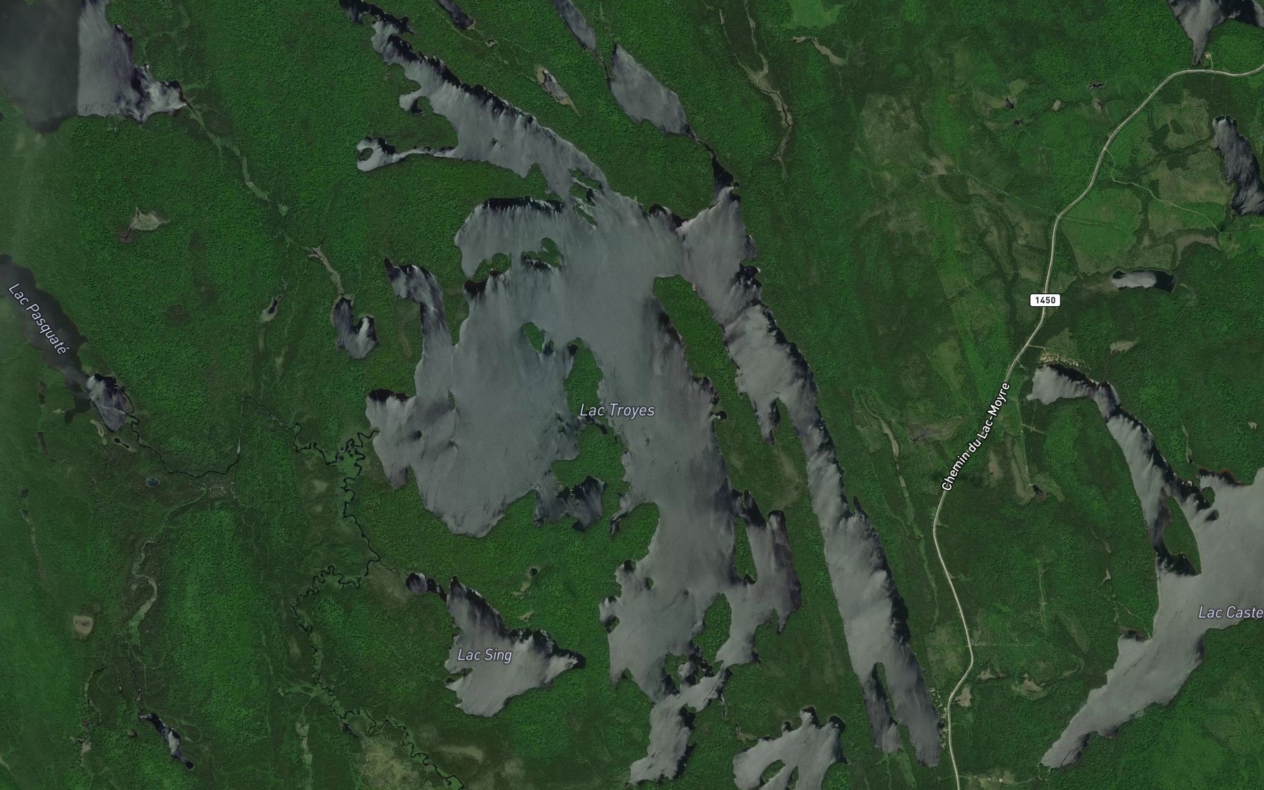 Satellite map of the Lac Troyes