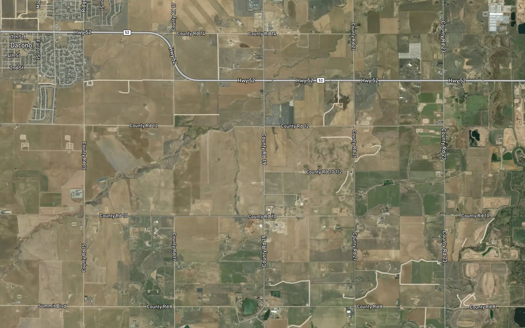 Satellite map of the Bull Ditch
