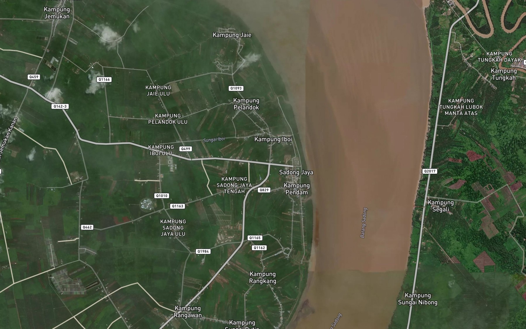 Satellite map of the Sungai Ibol