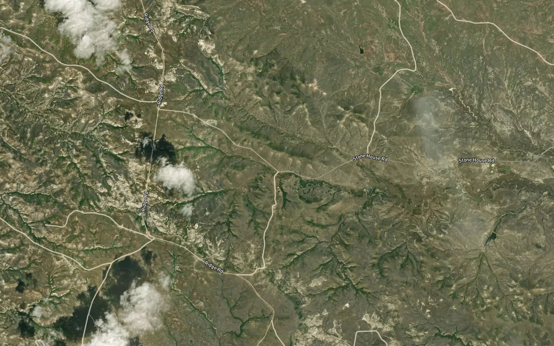 Satellite map of the South Fork Willow Creek