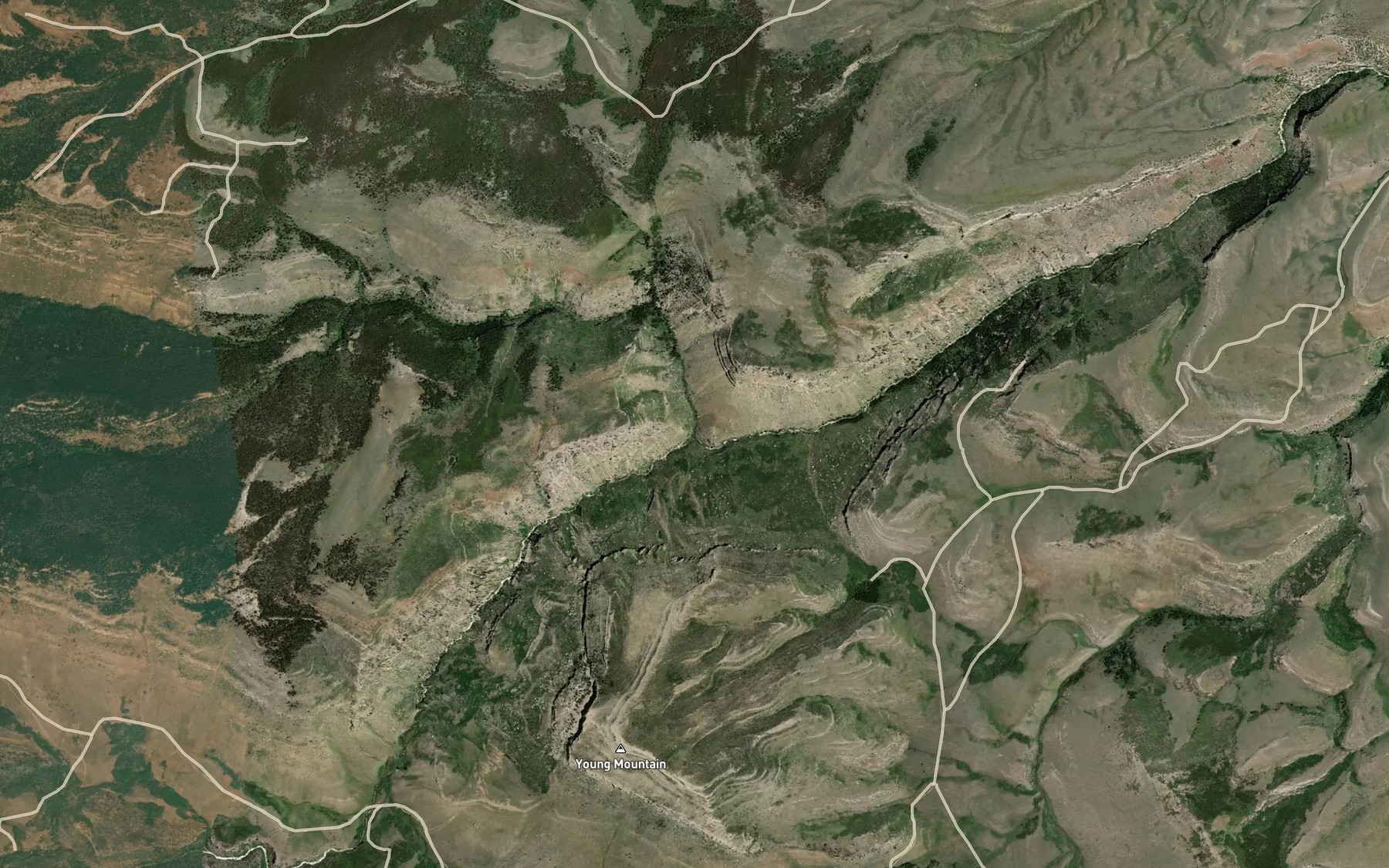 Satellite map of the Canyon Creek
