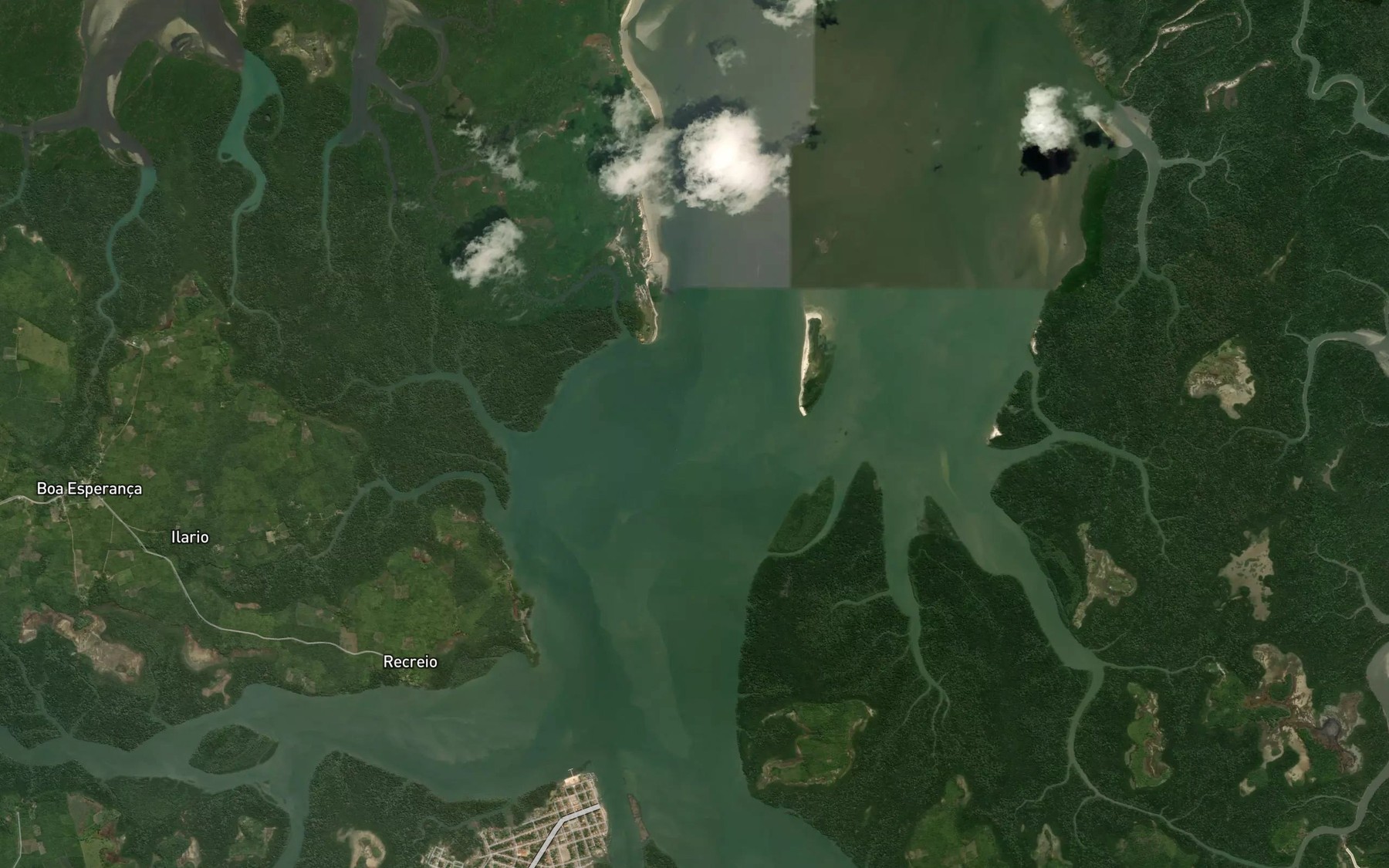 Satellite map of the Rio Pirabas