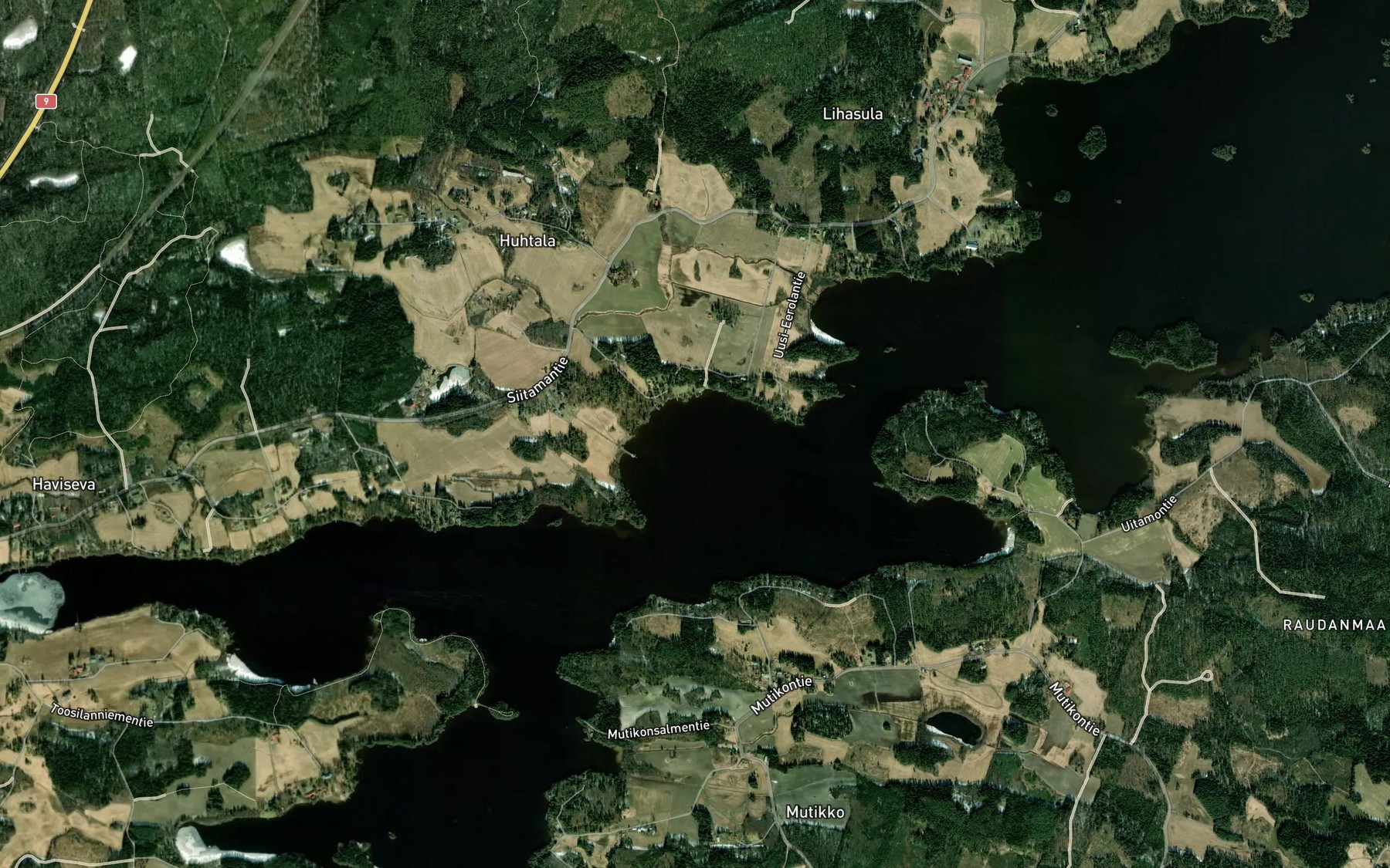 Satellite map of the Savisenlahti