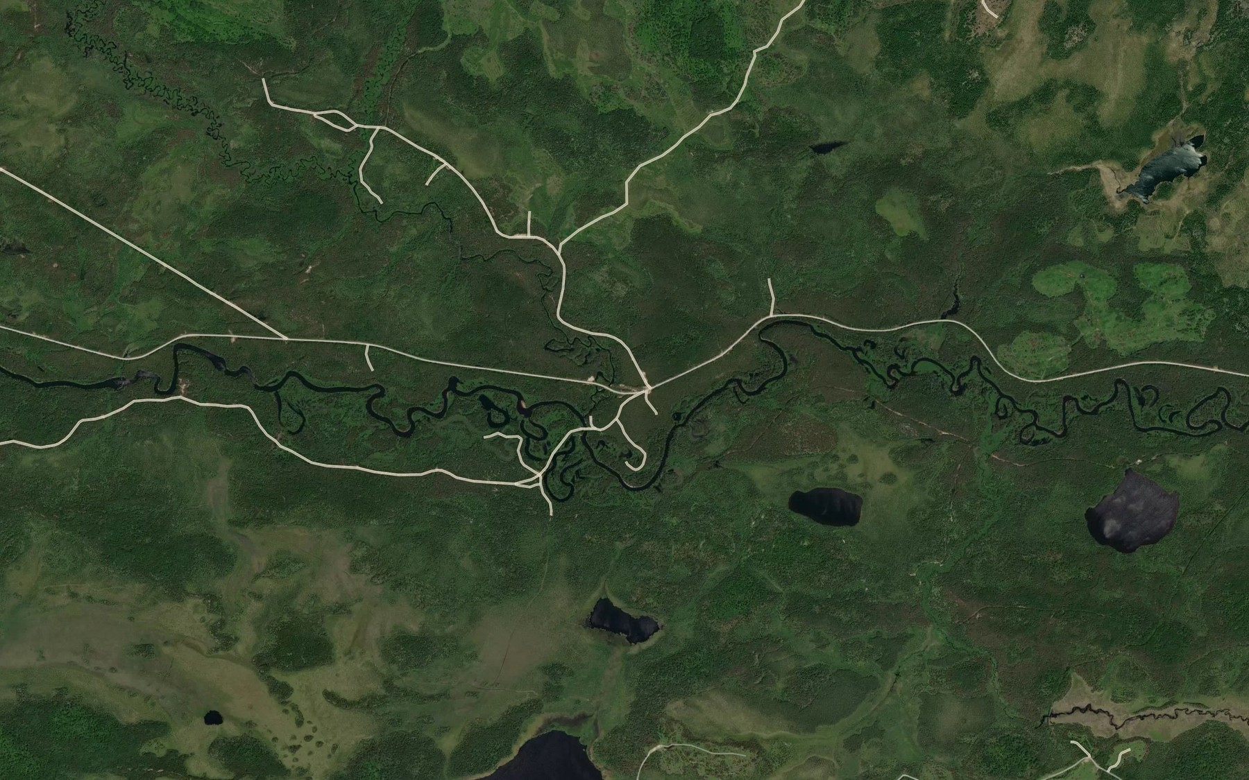 Satellite map of the Trewartha Creek