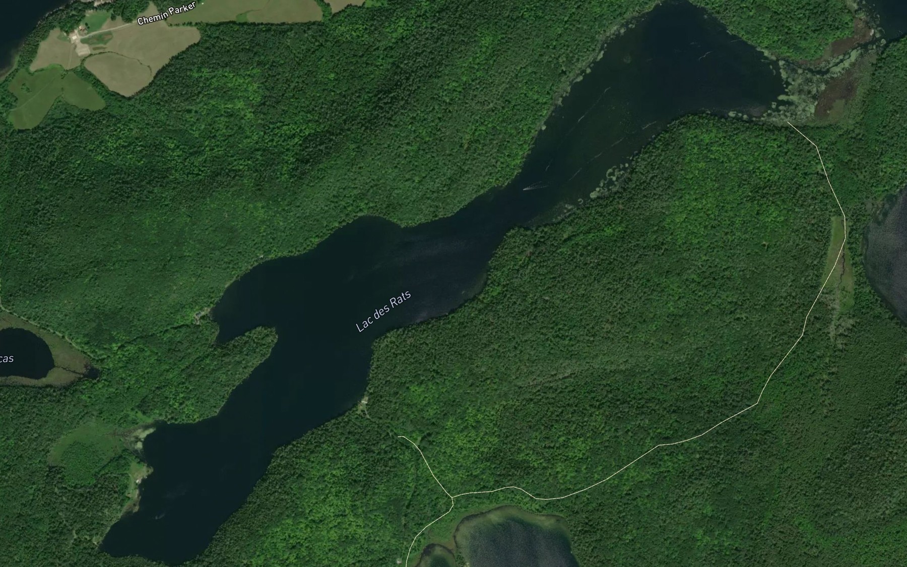 Satellite map of the Lac des Rats