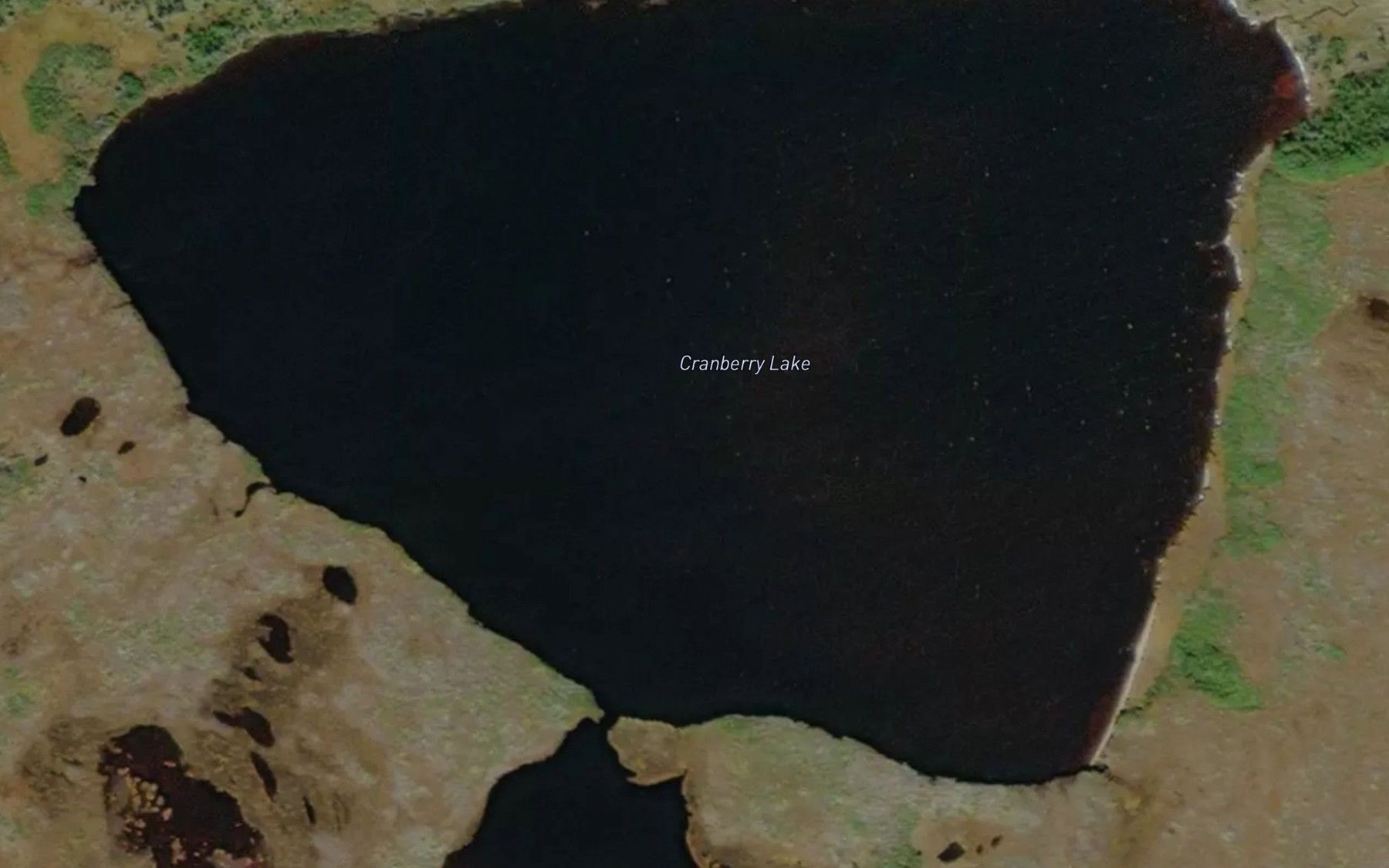 Satellite map of the Cranberry Lake