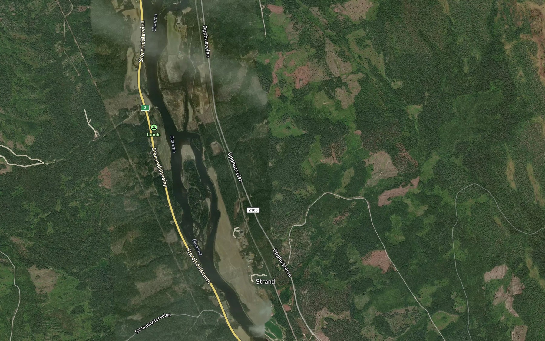 Satellite map of the Siljubekken