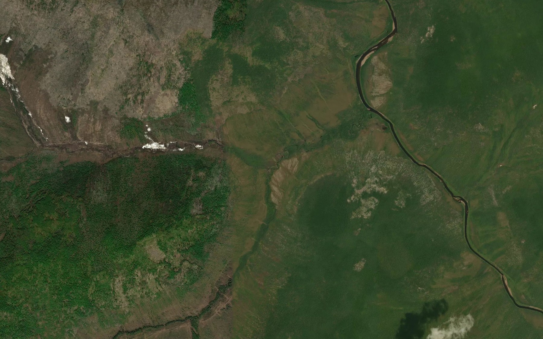 Satellite map of the Pravyy Kurunkan