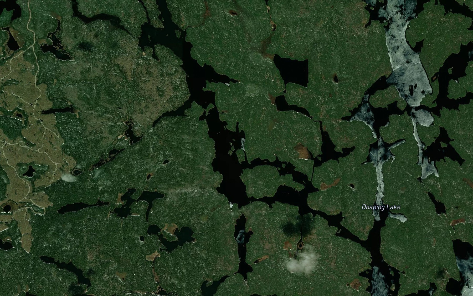 Satellite map of the Muldrew Bay
