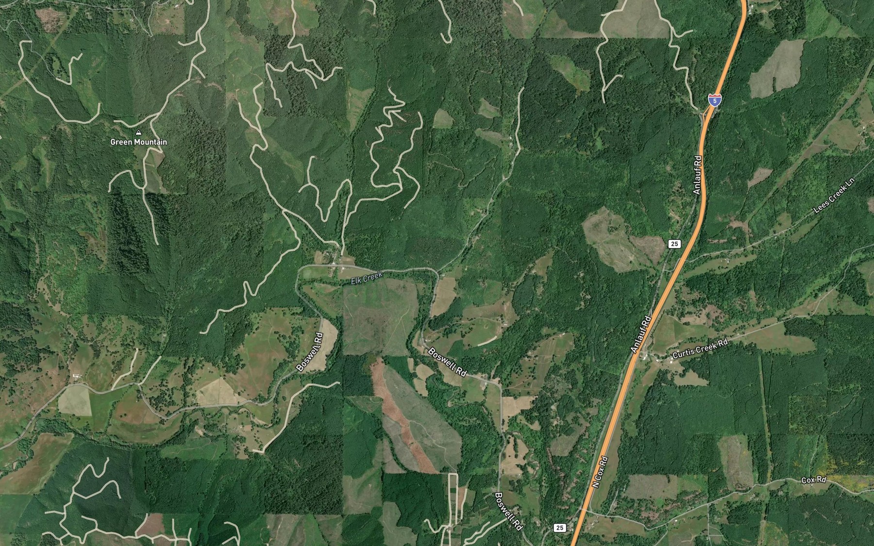 Satellite map of the Salt Creek