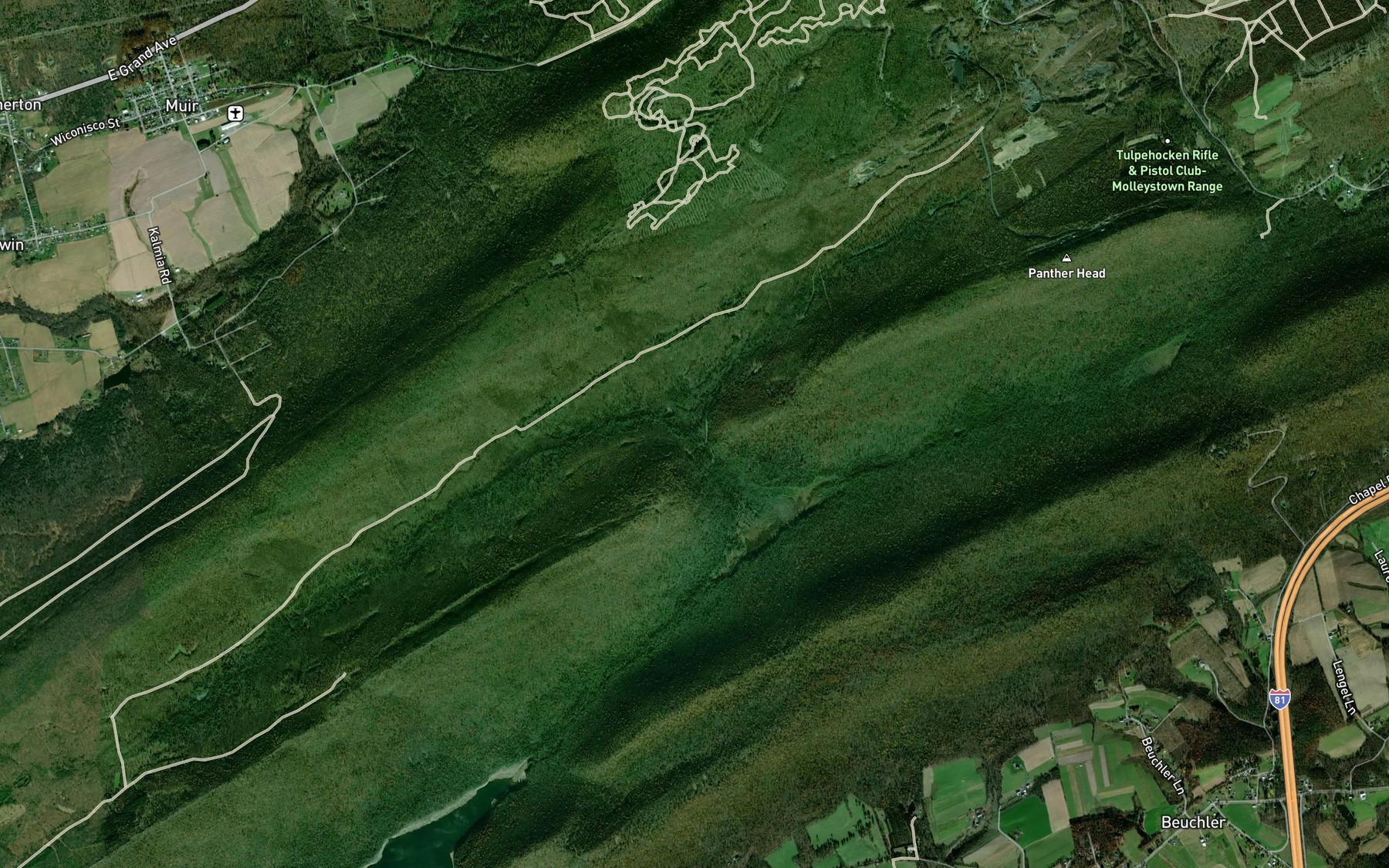 Satellite map of the West Branch Fishing Creek