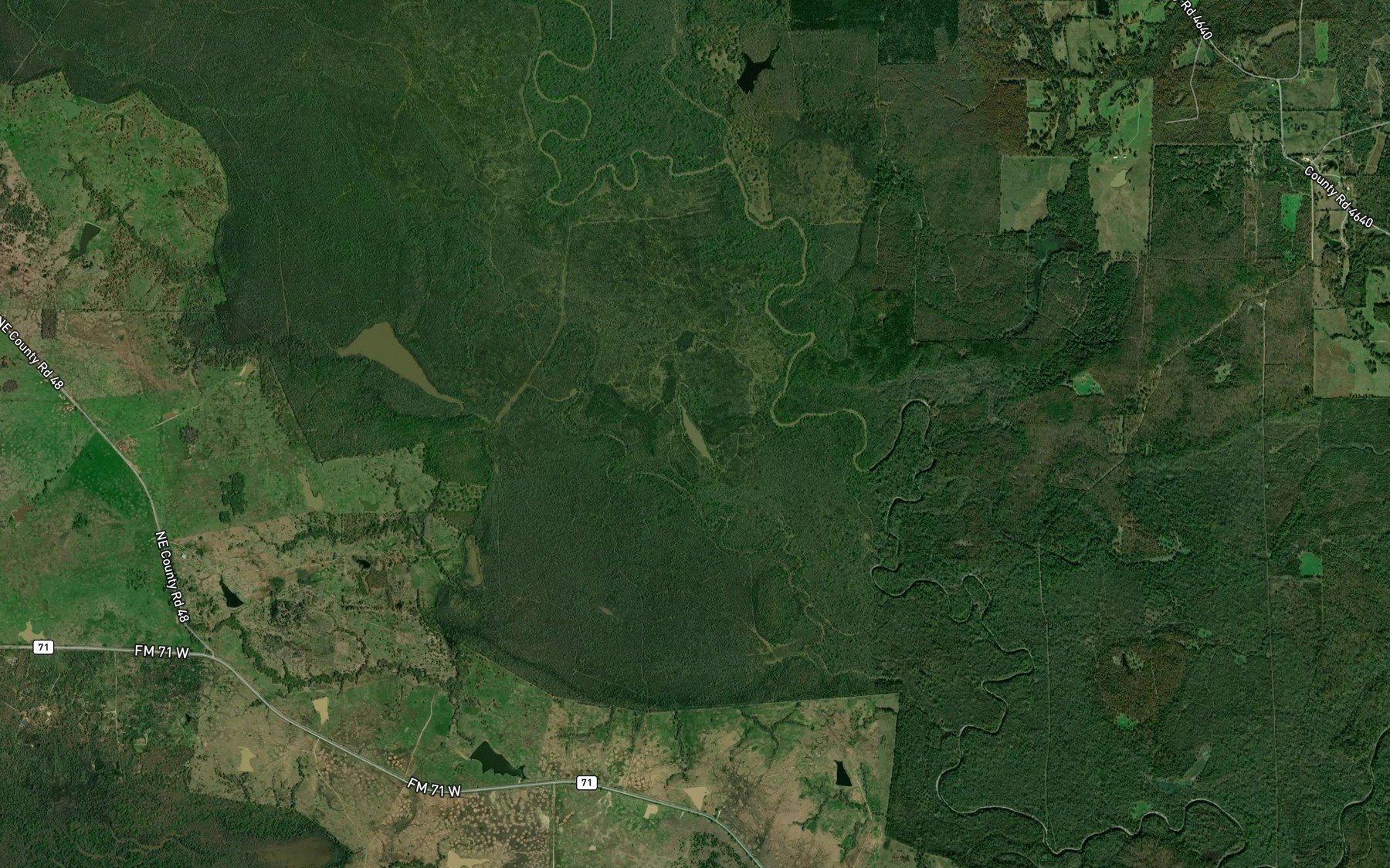Satellite map of the Grassy Lake