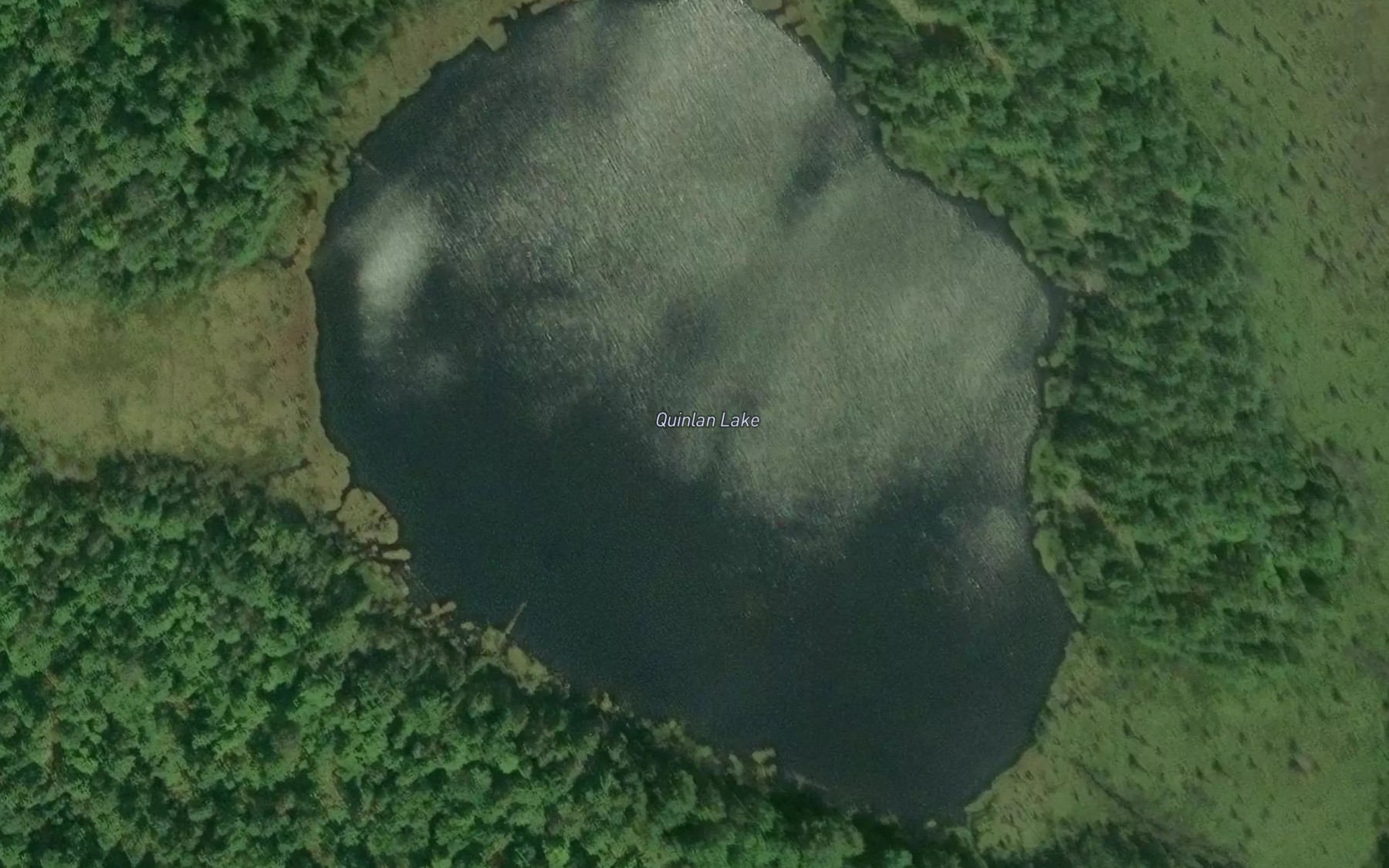 Satellite map of the Quinlan Lake