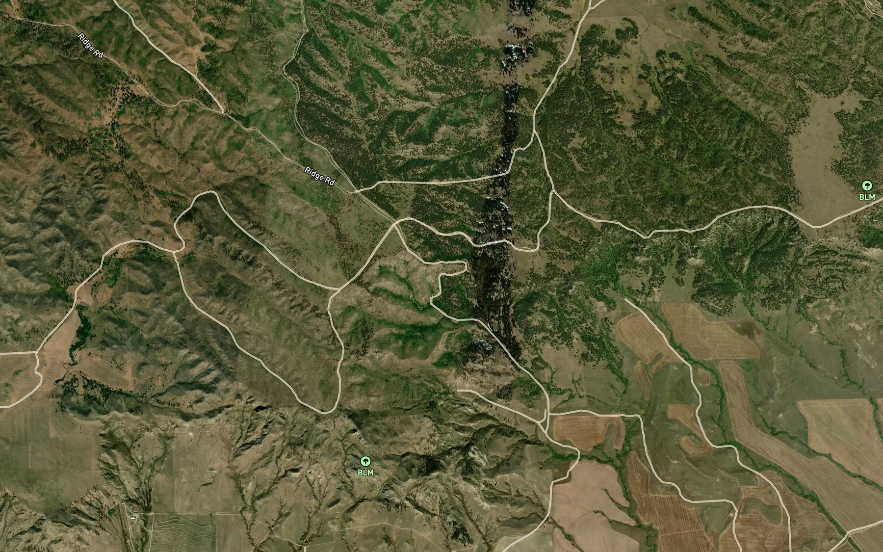 Satellite map of the Sugarbowl Spring