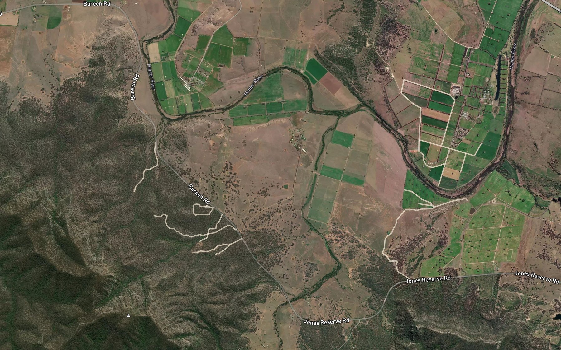 Satellite map of the Doyles Creek