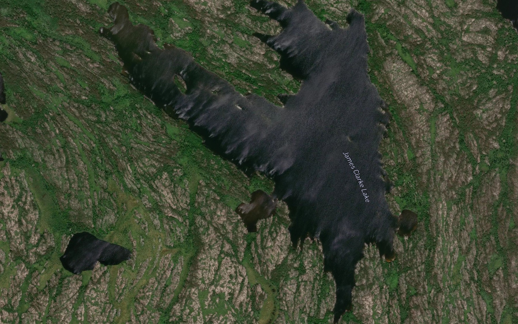 Satellite map of the James Clarke Lake