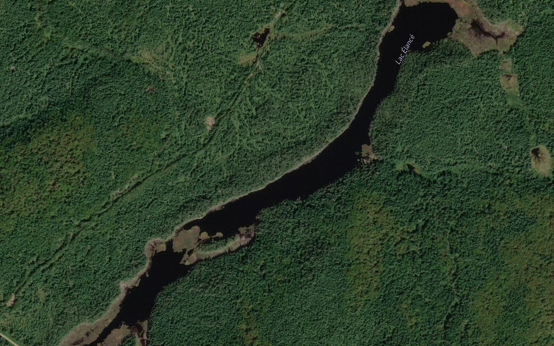 Satellite map of the Lac Elance