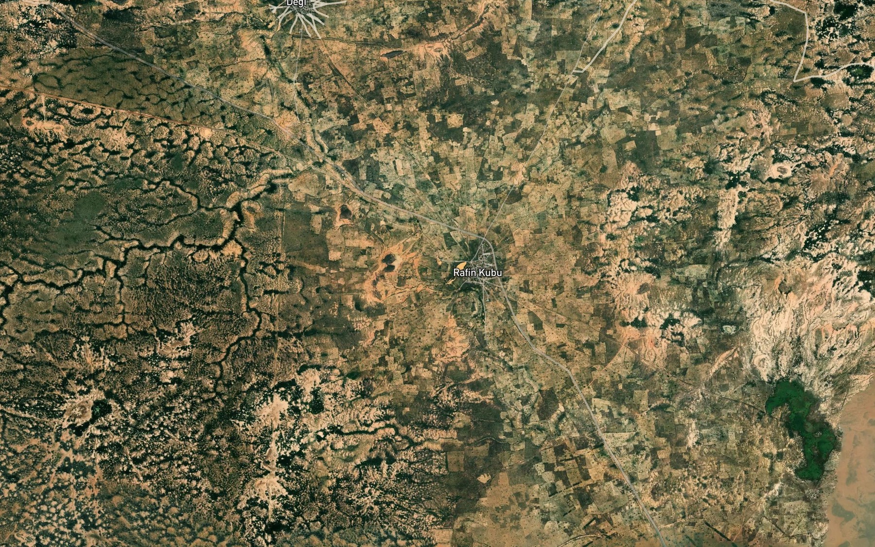 Satellite map of the River Bella