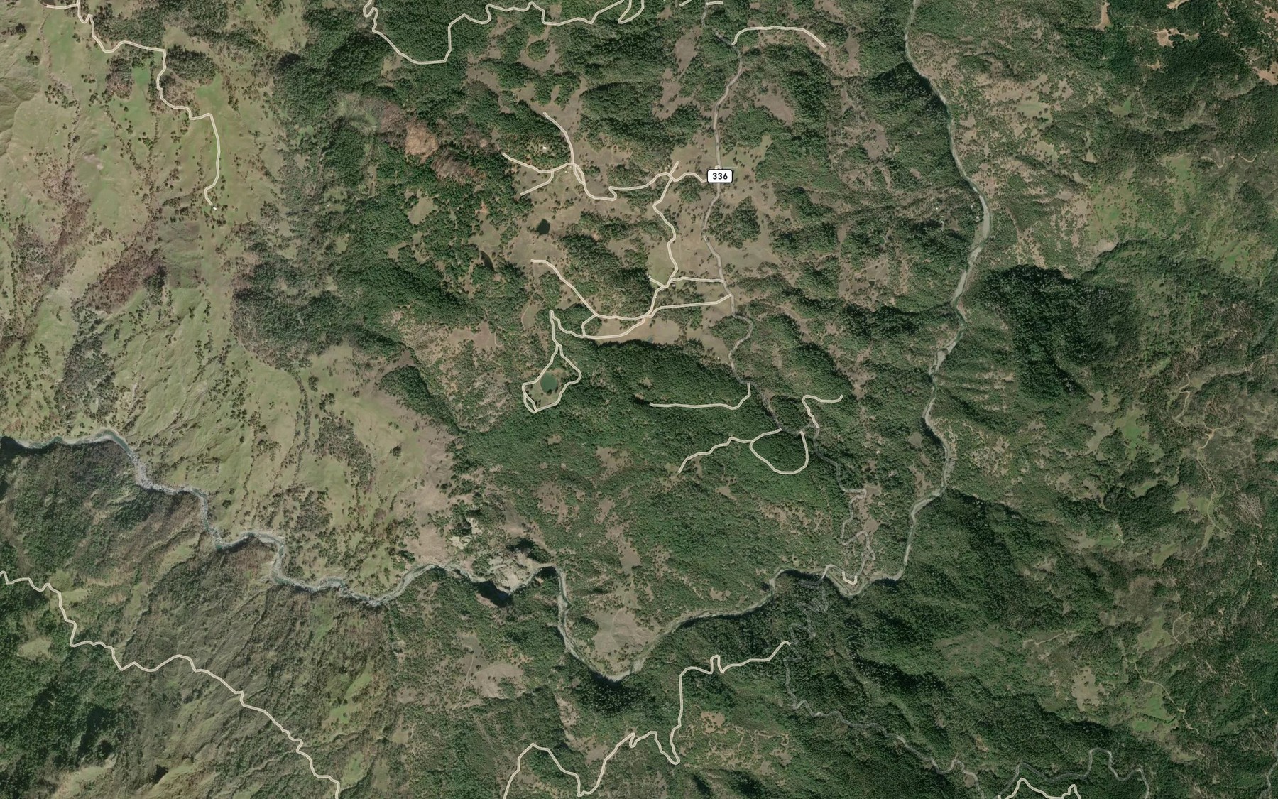 Satellite map of the Gravelly Lake