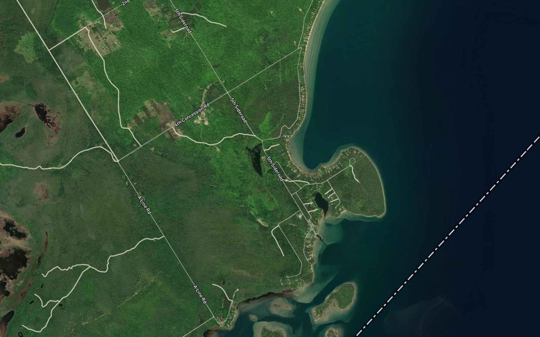 Satellite map of the Sterling Bay