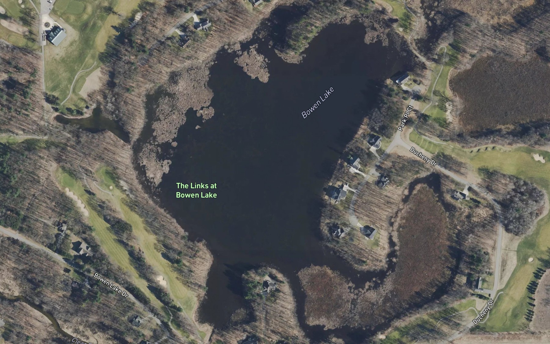 Satellite map of the Bowen Lake