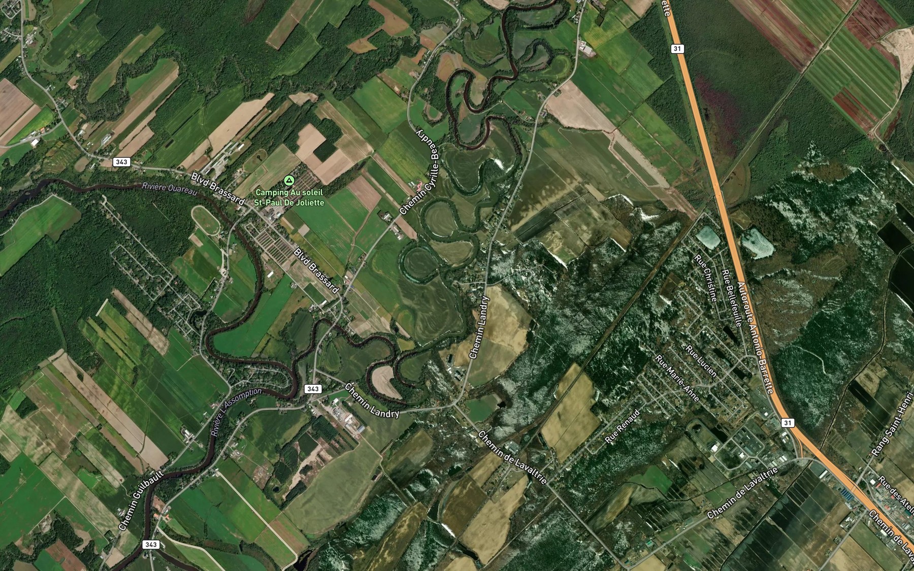 Satellite map of the Ruisseau Ernest-Froment
