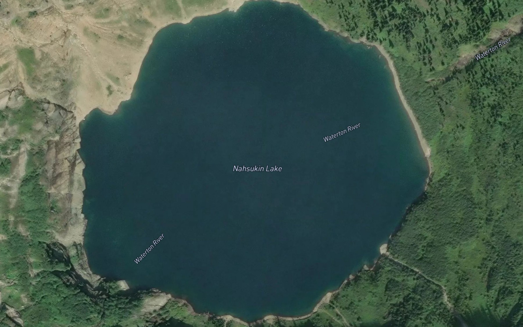 Satellite map of the Nahsukin Lake