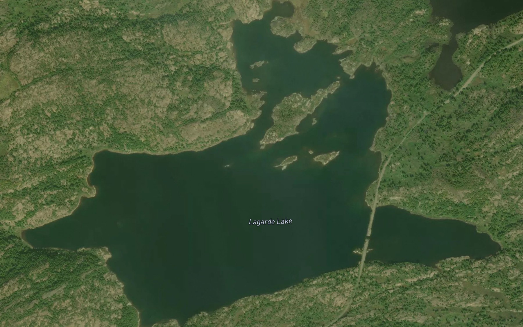 Satellite map of the Lagarde Lake