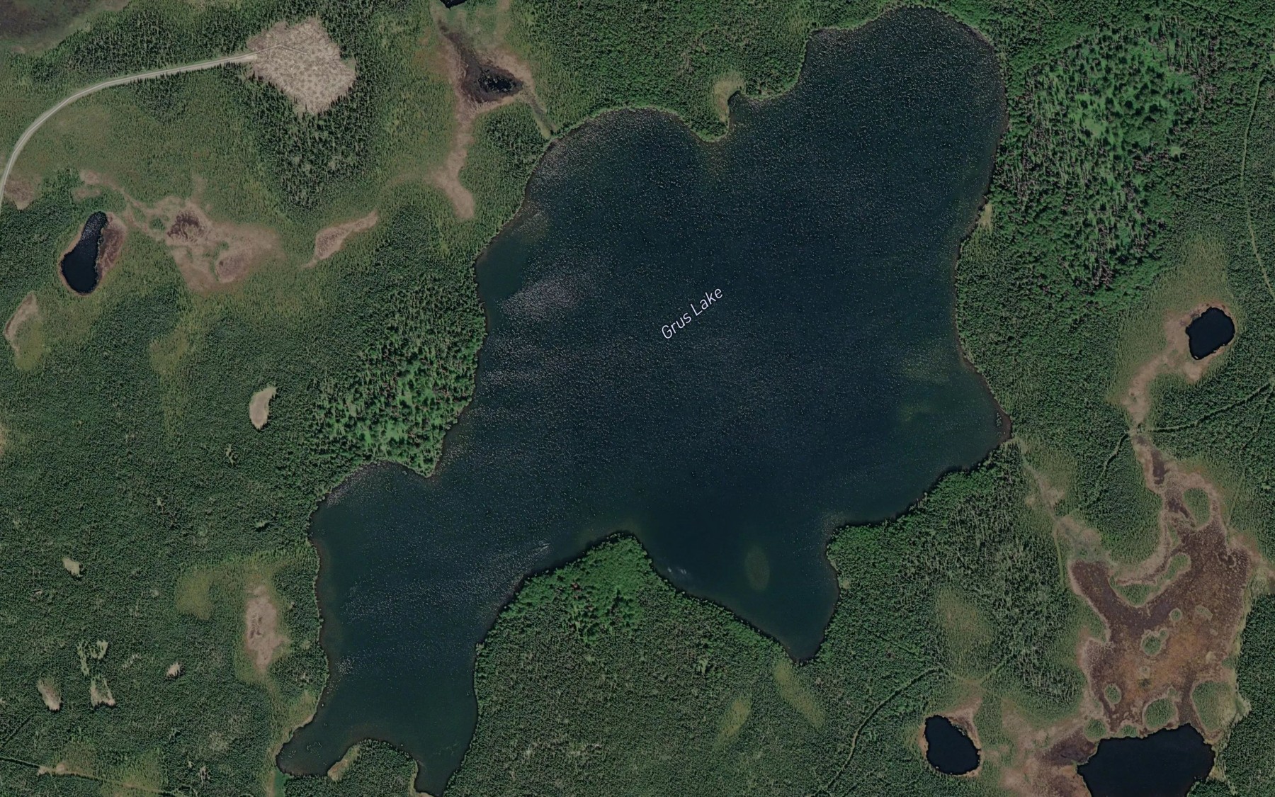 Satellite map of the Grus Lake