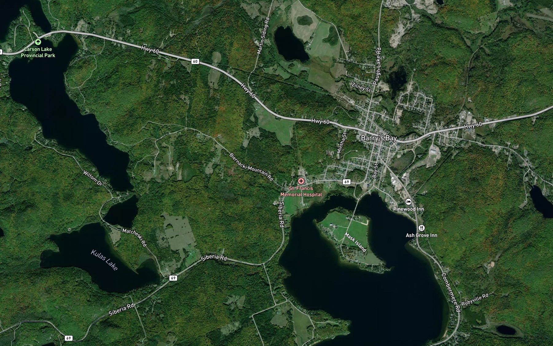 Satellite map of the Retza Bay