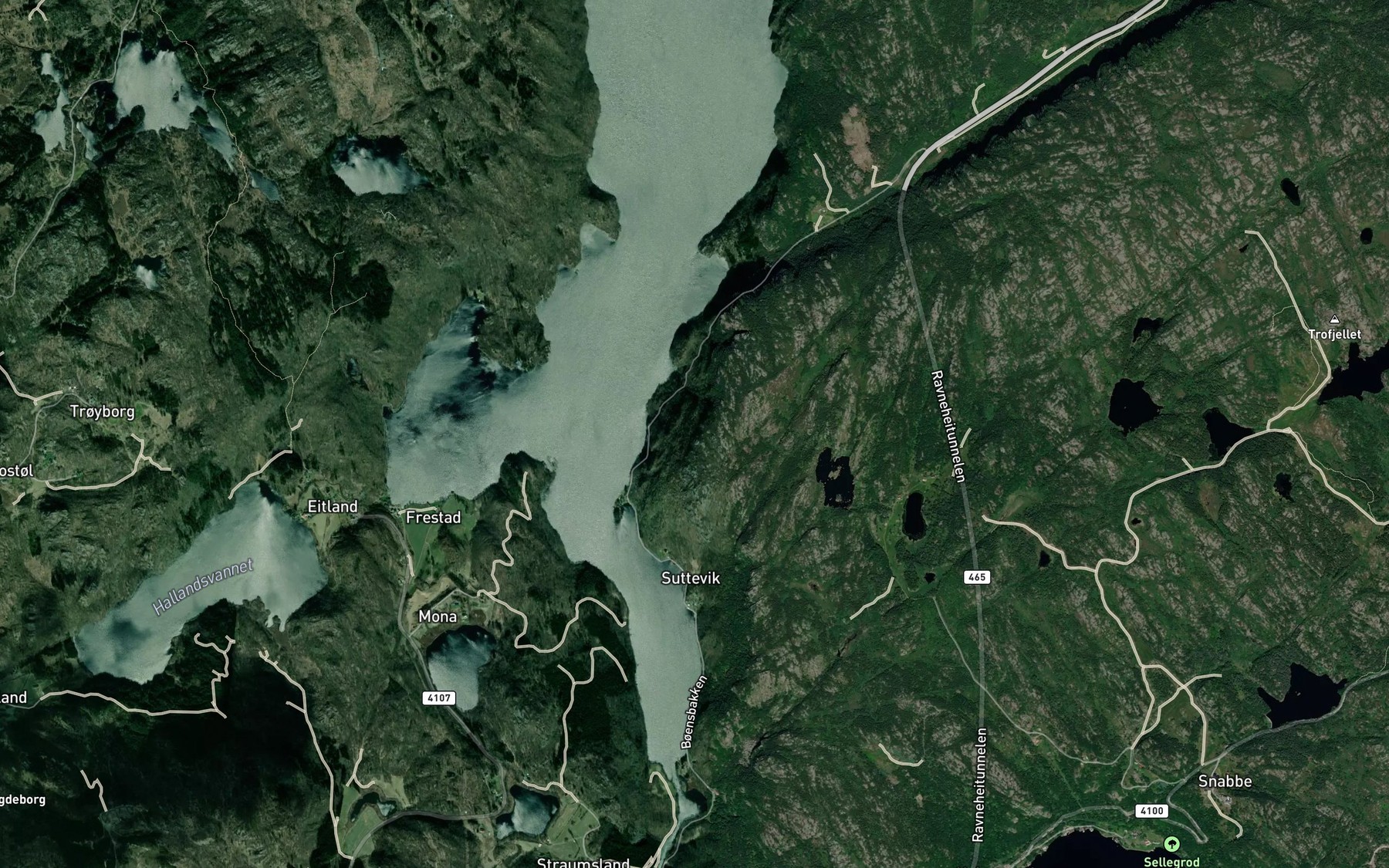 Satellite map of the Framvaren