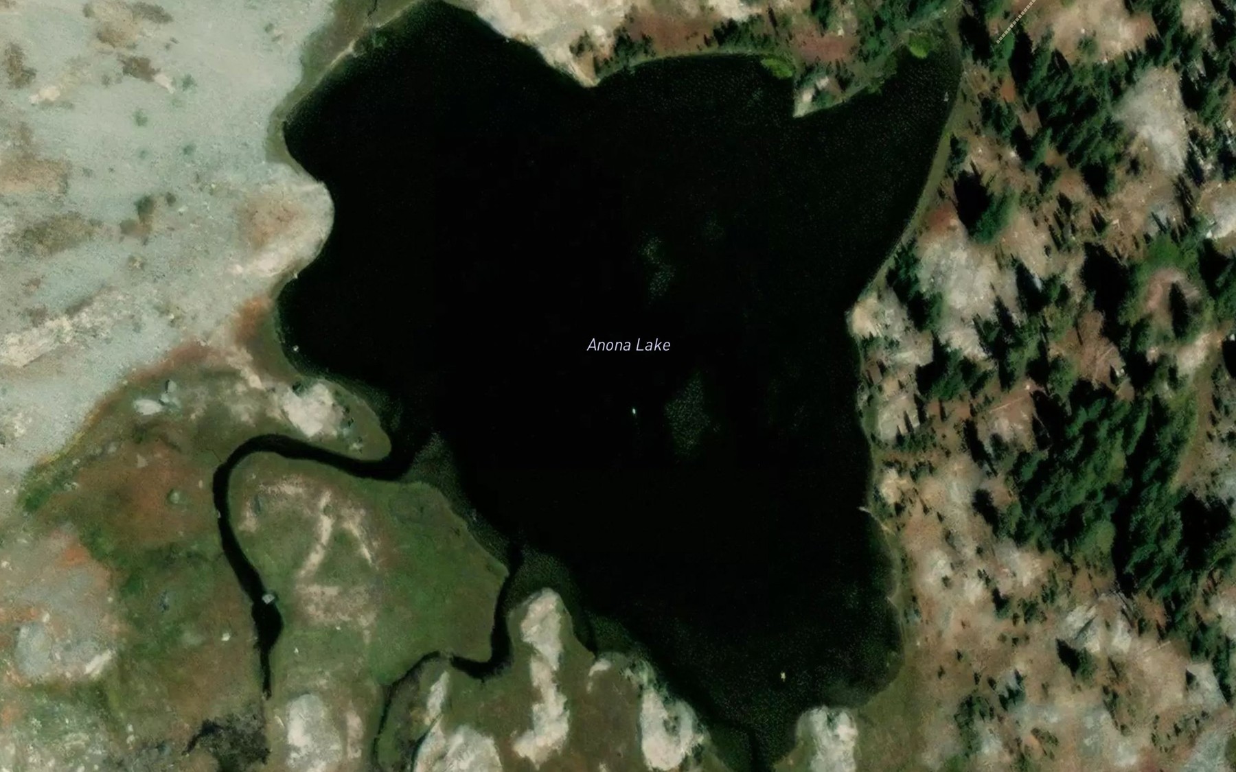 Satellite map of the Anona Lake
