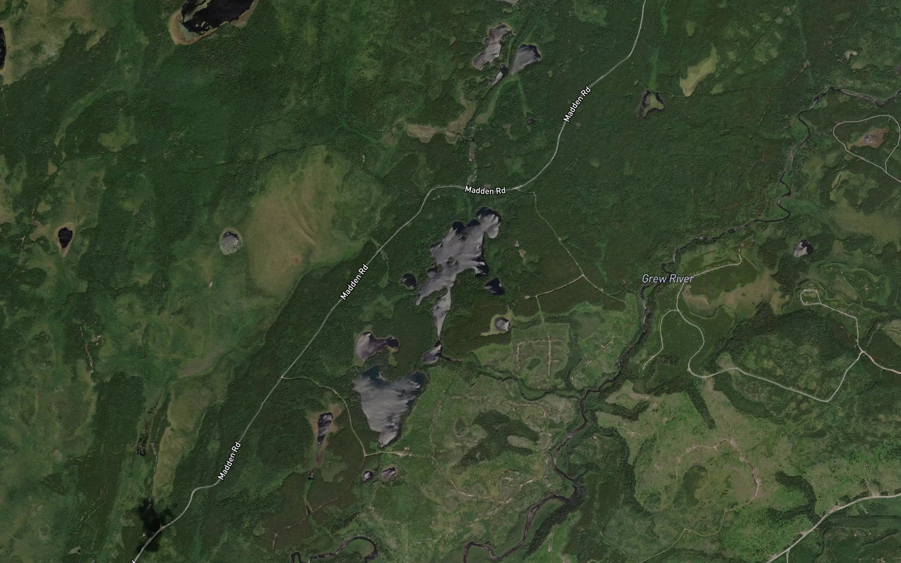 Satellite map of the Madden Lake