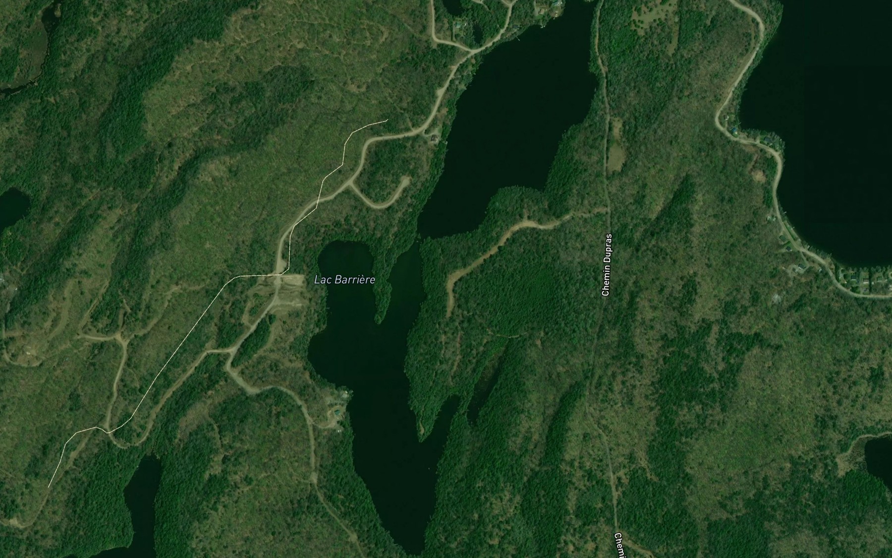 Satellite map of the Lac Gregoire