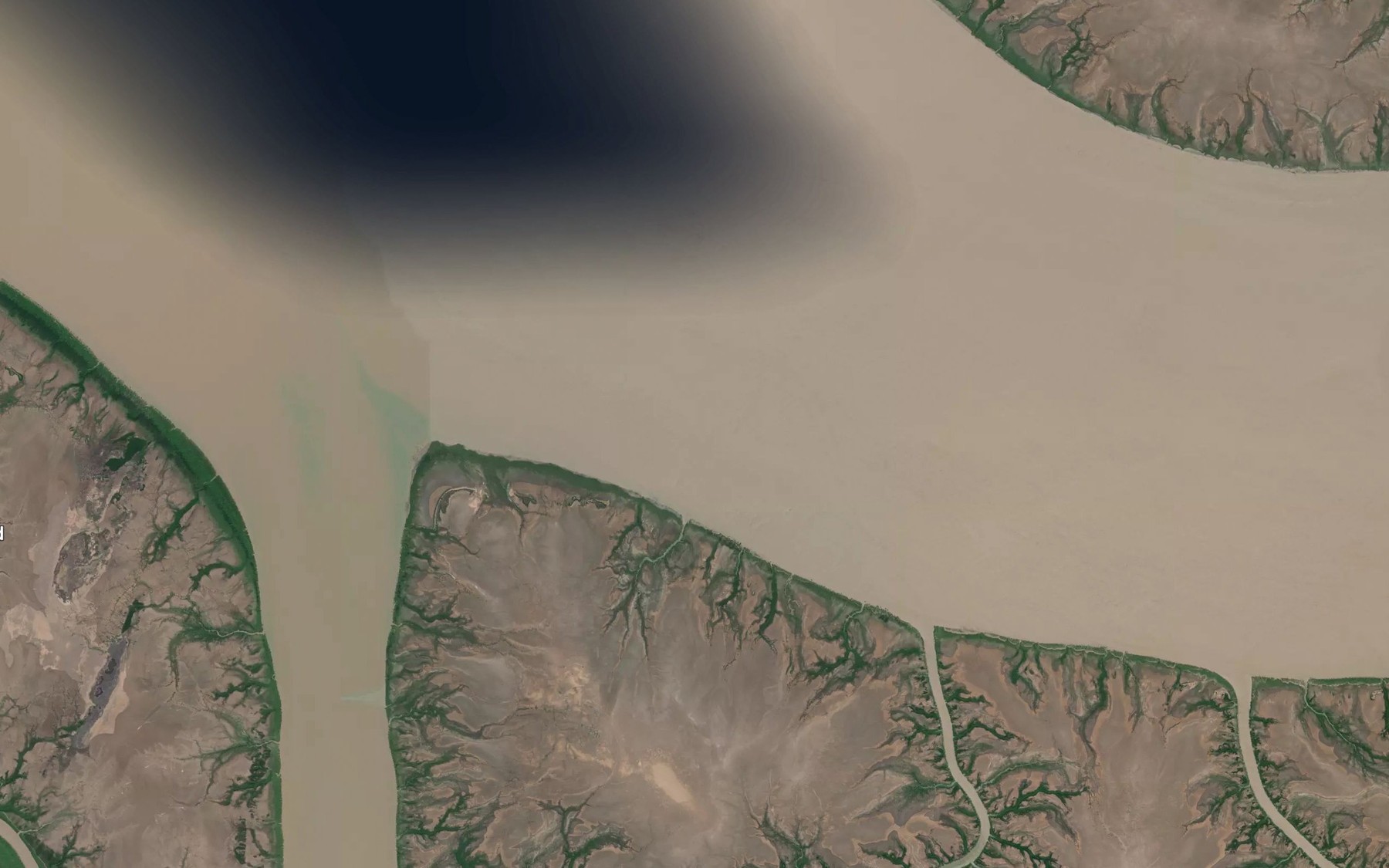 Satellite map of the Keyling Inlet