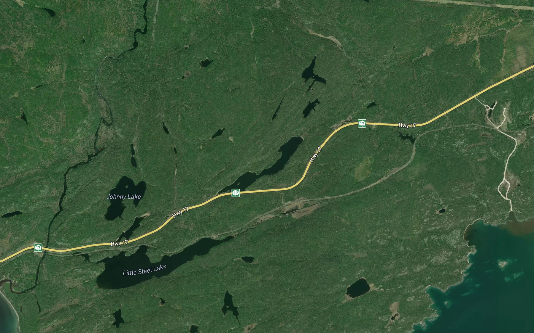 Satellite map of the Black Fox Lake